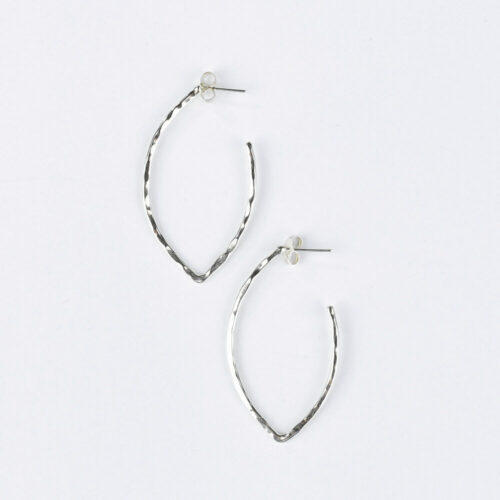 UMIWI Platatinos große Silberkreolen oval