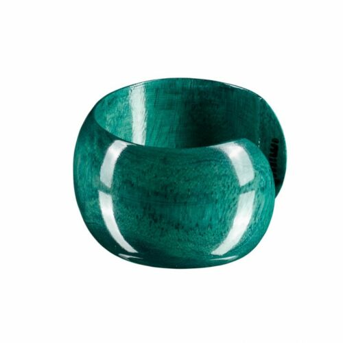 Mangoholz Armreif 'Chaang' Petrol