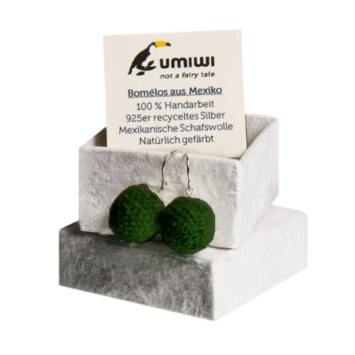 bomelo ohrringe tannengrün