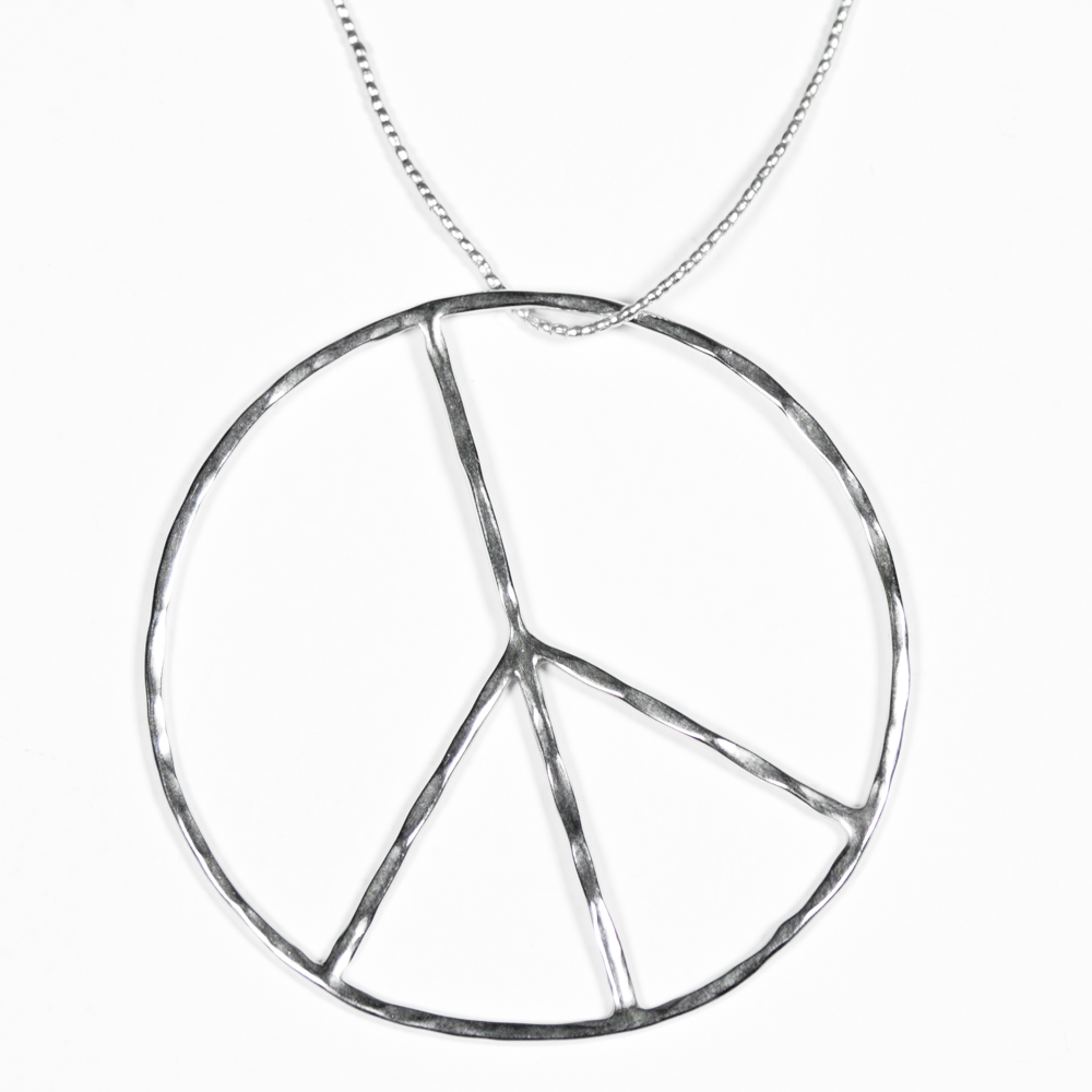Silber Kettenanhänger großes Peace Silber Kettenanhänger großes Peace