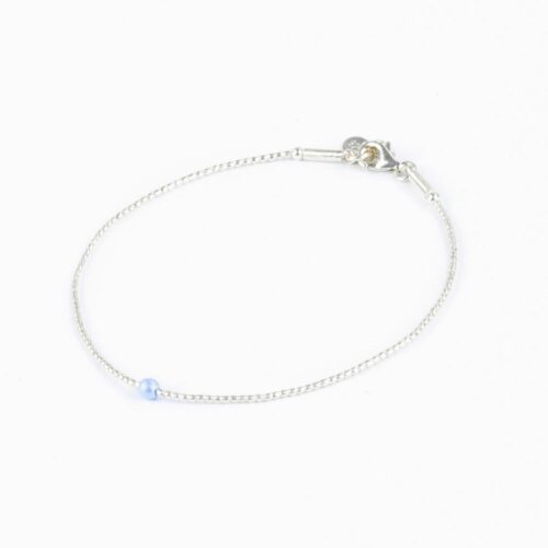 Karen Silberarmband Wasserblau