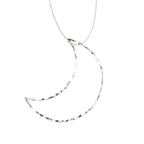 Silber Kettenanhänger großer Mond