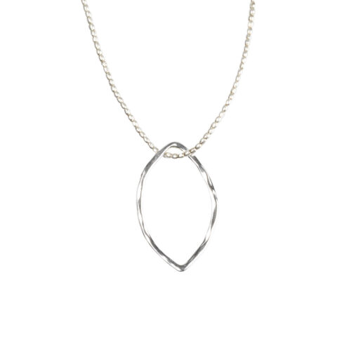 Silber Kettenanhänger kleines Blatt