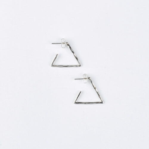 UMIWI Platatinos kleine Silber Creolen im Dreieck