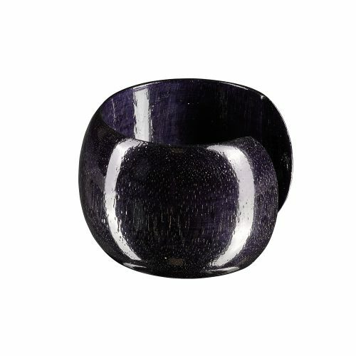 Mangoholz Armreif 'Chaang' Schwarze Johannisbeere