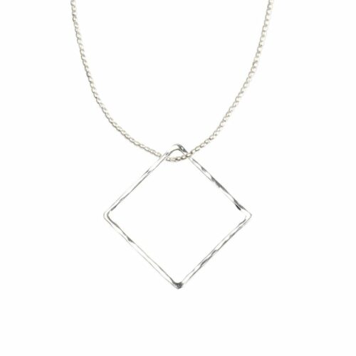 Silber Kettenanhänger kleines Quadrat