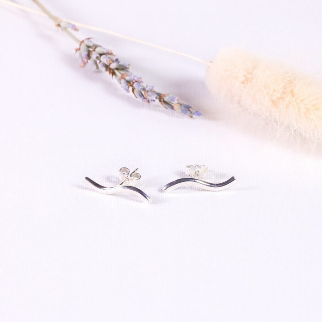 UMIWI Silberohrstecker große Welle OLAS Y LÍNEAS