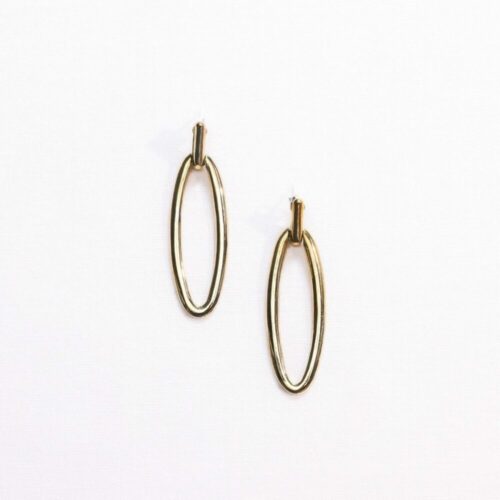 UMIWI Ohrhänger Messing 'Latotino' großes Blatt