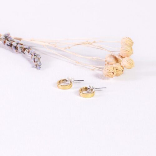 UMIWI glatte Creolen aus Messing 0,7 cm