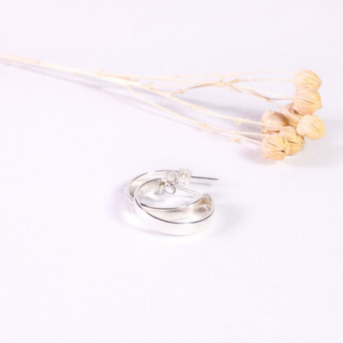 UMIWI Creolen glatt aus Silber 2 cm