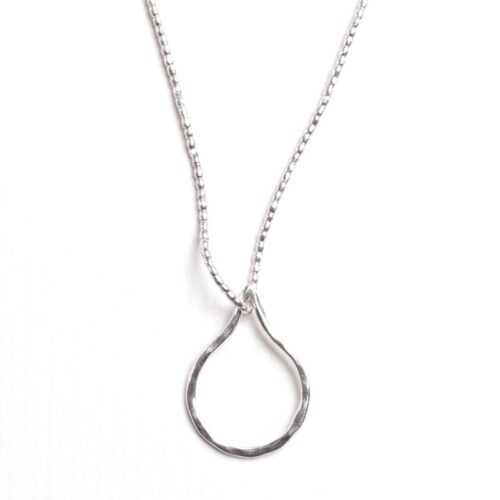 Silber Kettenanhänger 'Platatino' kleiner Tropfen