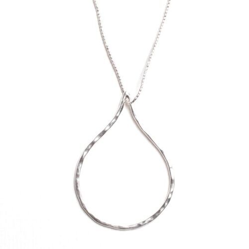 Silber Kettenanhaenger mittlerer tropfen