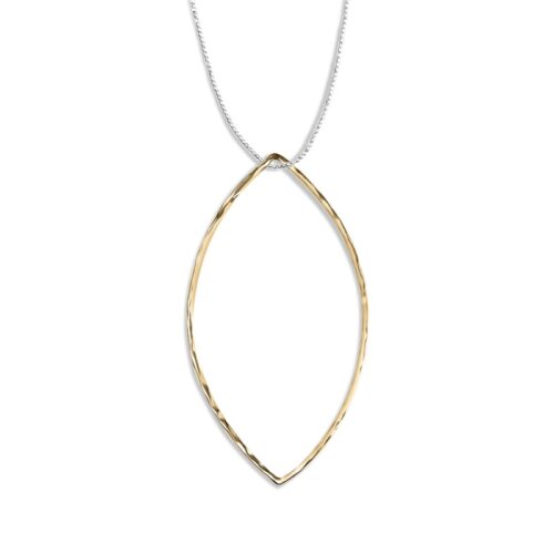 Messing Kettenanhänger 'Latotino‘ großes Blatt