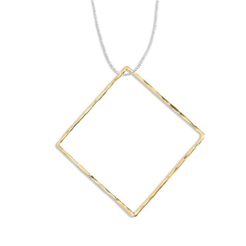 Messing Kettenanhänger 'Latotino‘ großes Quadrat