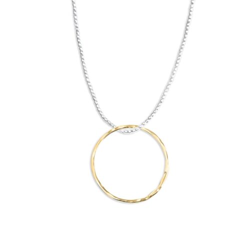 Messing Kettenanhänger 'Geométrico' kleiner Kreis