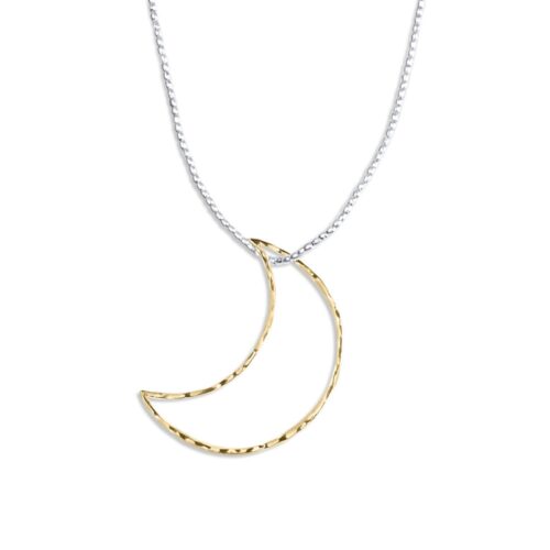 Messing Kettenanhänger 'Geométrico' kleiner Mond