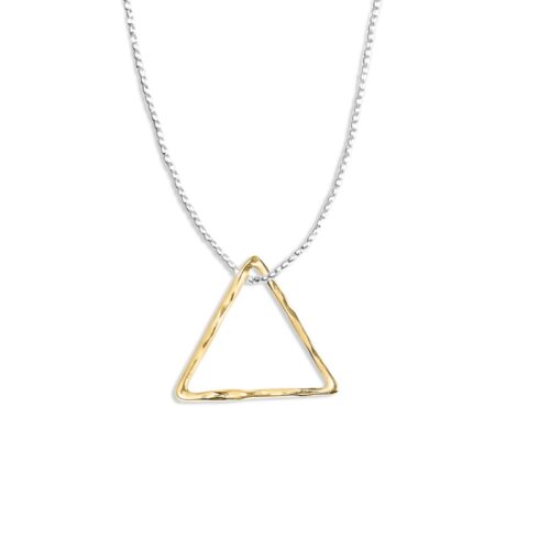 Messing Kettenanhänger 'Geométrico' kleines Dreick