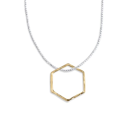 Messing Kettenanhänger 'Latotino‘ kleines Sechseck